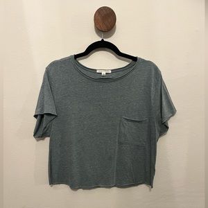 THREADS 4 THOUGHT | Maggie Triblend Cropped Tee | L | Teal Green